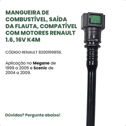 Mangueira Saida Flauta Bicos Renault Scenic Megane 1.6 16v - foto 2