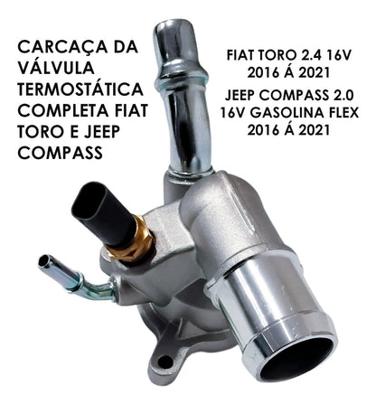 Carcaça Válvula Termostática Fiat Toro 2.4 Jeep Compass 2.0 - foto 2