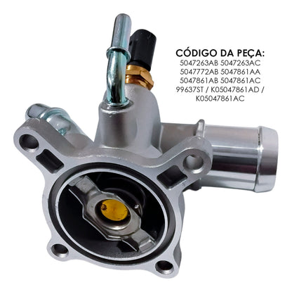 Carcaça Válvula Termostática Fiat Toro 2.4 Jeep Compass 2.0 - foto 3