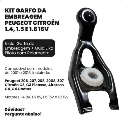 Guia Eixo Piloto Rolamento Embreagem 206 207 208 C3 - foto 2
