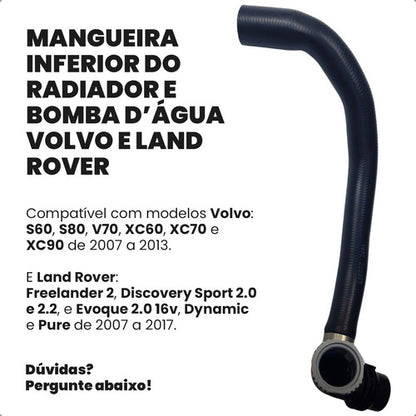 Mangueira Radiador Volvo S60 S80 Xc60 Xc70 Freelander Evoque - foto 2