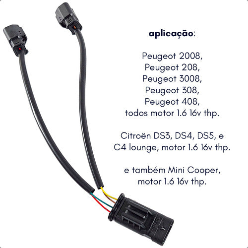 Chicote Plug Válvula Termostátic Peugeot Citroen 1.6 16v Thp