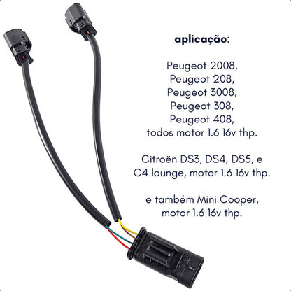 Chicote Plug Válvula Termostátic Peugeot Citroen 1.6 16v Thp - foto 3