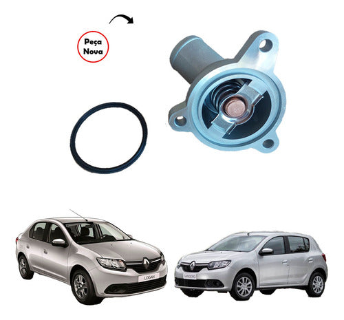 Carcaça Flange Válvula Termostática Sandero Logan Kango 1.6
