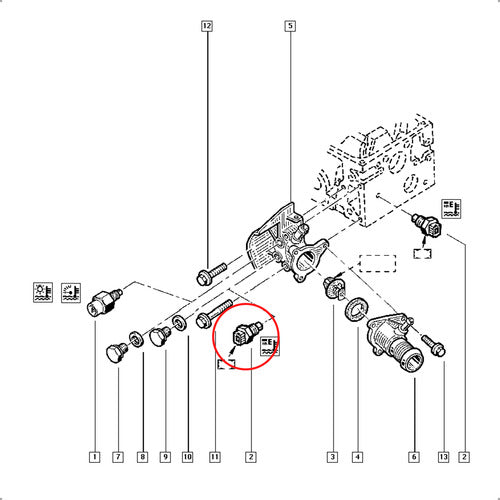 Sensor Temperatura Logan Sandero 2015 2016 2017 2 Pinos
