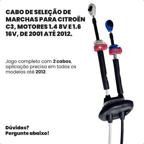 Cabo Comando Marcha Engate E Seleção C3 1,4 8v / 1,6 16v