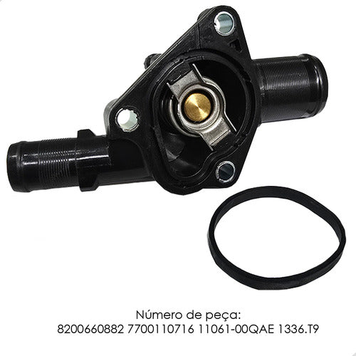Carcaça Válvula Termostatica 206 Clio Logan Sandero 1.0