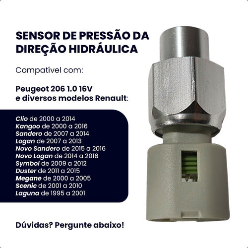 Sensor Pressão Direção Hidráulica Peugeot 206 1,0 16v