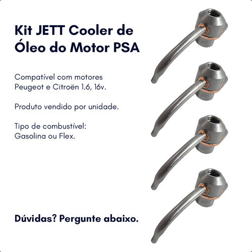Kit Jet Cooler Injetor Oleo 207 208 307 308 C3 C4 Picass 1.6