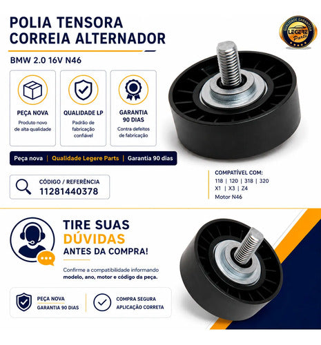 Tensor Correia Alternador Bmw N46 118 120 320 X1 X3 Z4 2.0