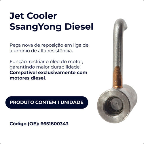 Jet Cooler Ssangyong Actyon Kyron Rexton Diesel 6651800343