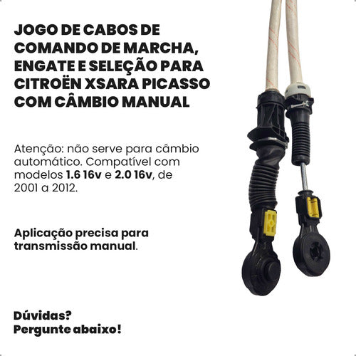 Cabo Comando Marcha Engate E Seleção Citroen Xsara Picasso