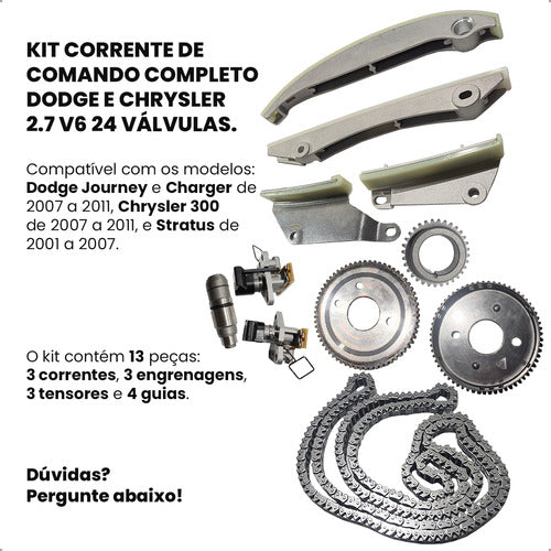 Kit Corrente Comando Distribuição Dodge Journey 2.7 V6