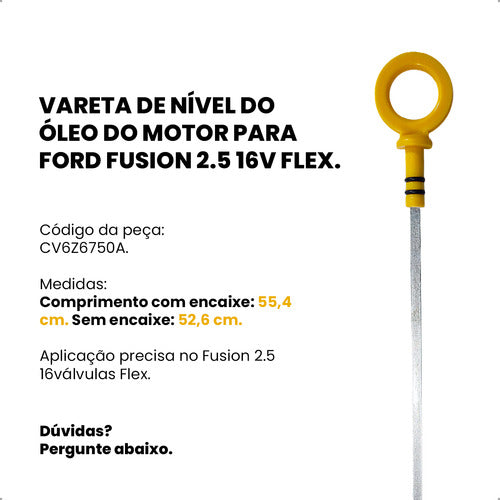 Vareta Nível Do Óleo Motor Fusion 2.5 16v Flex