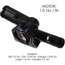 Carcaça Válvula Termostatica 206 Clio Logan Sandero 1.0