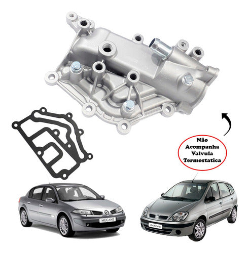Carcaça Valvula Termostatica Scenic Clio Megane 1.6 2.0 16v