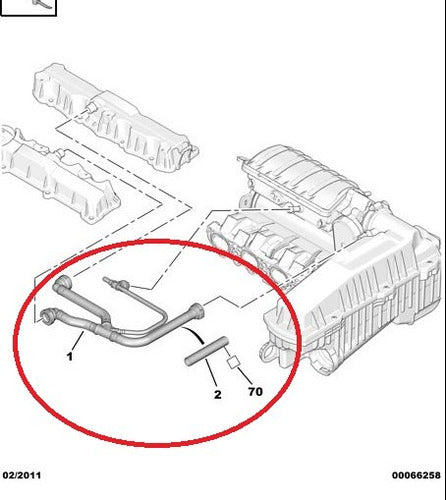 Mangueira Respiro Motor Peugeot 206 207 307 Partner 1.6 16v