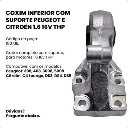 Coxim Inferior Com Suporte 308 408 C4 Lounge Thp 1.6 16v - foto 2