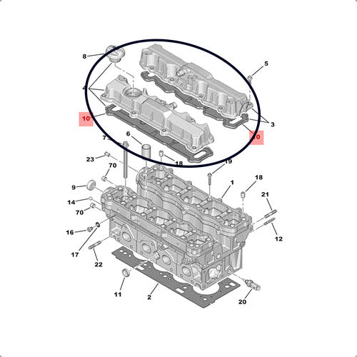 Junta Tampa Valvulas 206 207 307 C3 Picasso 1,6 16v Flex Jg