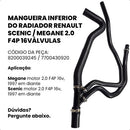 Mangueira Inferior Radiador Scenic 2.0 F4p 16v 8200039245