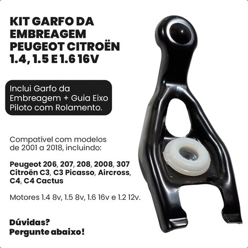 Garfo Embreagem 208 307 2008 C4 Cactus C3 Aircross 1.6 16v
