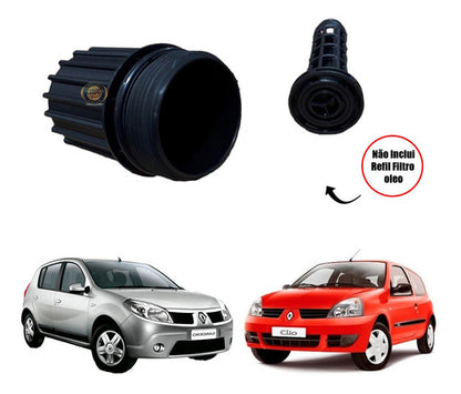 Copo Tampa Filtro Óleo Clio Kangoo Logan Sandero Twingo 1.0 - foto 2