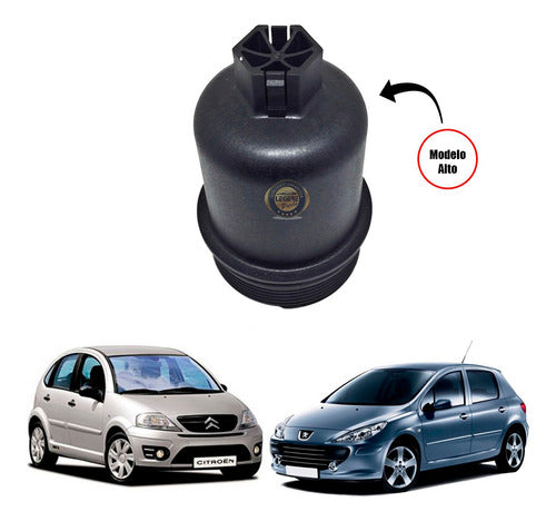 Copo Tampa Filtro Oleo Alto Peugeot Citroen 206 307 C3 1,6