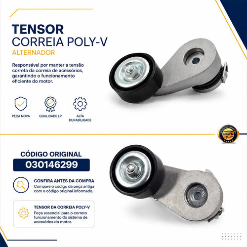 Tensor Correia Alternador Poly-v Fox Polo Spacefox 1.6 8v