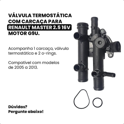 Valvula Termostatica Completa Renault Master 2.5 16v G9u - foto 2