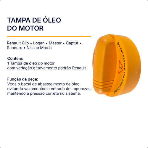 Tampa Óleo Motor Renault Master 2.3 2.5 Diesel 2001-2023