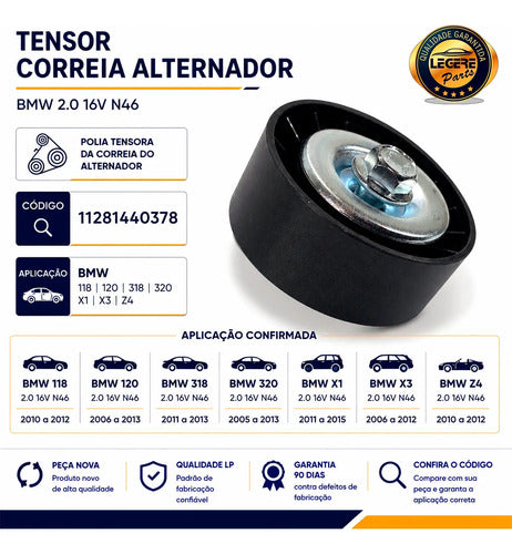 Tensor Correia Alternador Bmw N46 118 120 320 X1 X3 Z4 2.0