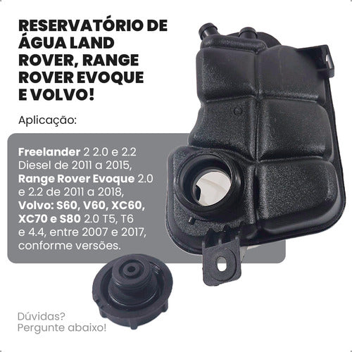 Reservatório Água Evoque Freelander Volvo S60 Xc60 V60 S80